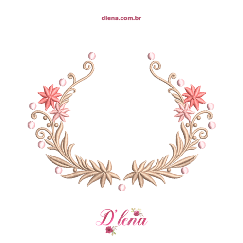 Moldura arabesco com flores