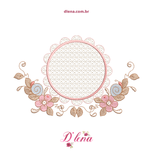 Moldura ramos com flores